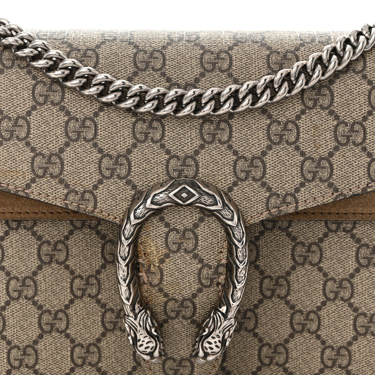 GG Supreme Monogram Small Dionysus Shoulder Bag Taupe
