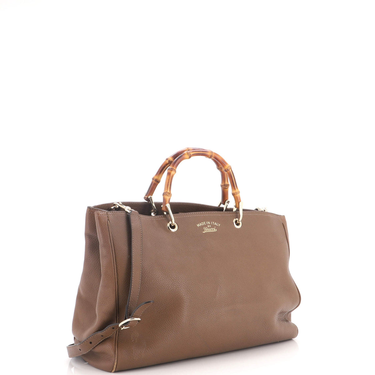 Bamboo Shopper Tote Leather Large