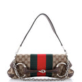 Horsebit NM Web Chain Clutch GG Canvas Medium