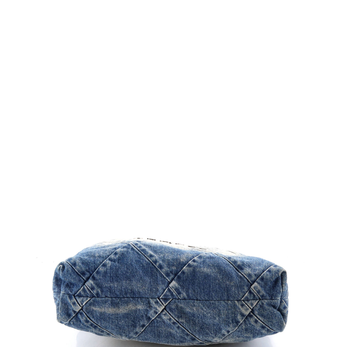 22 Chain Hobo Quilted Denim Small