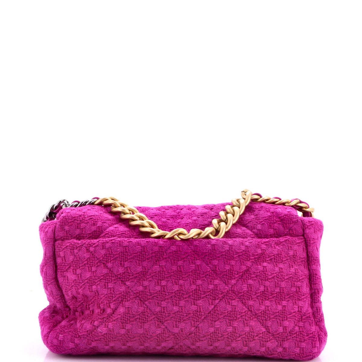 19 Flap Bag Quilted Tweed Large