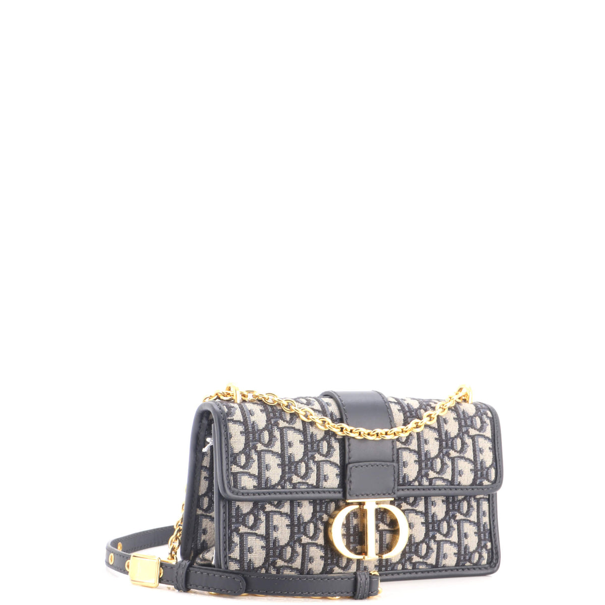 30 Montaigne Chain Flap Bag Oblique Canvas East West