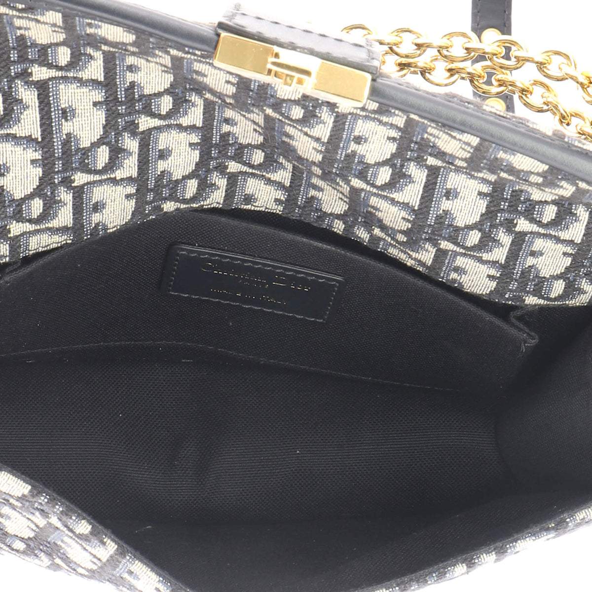 30 Montaigne Chain Flap Bag Oblique Canvas East West