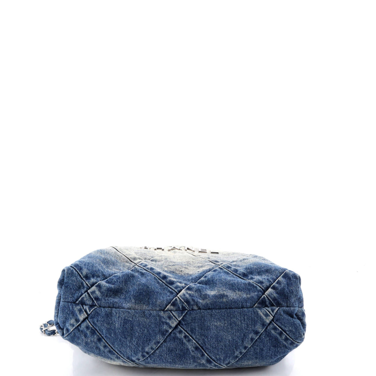 22 Chain Hobo Quilted Denim Small