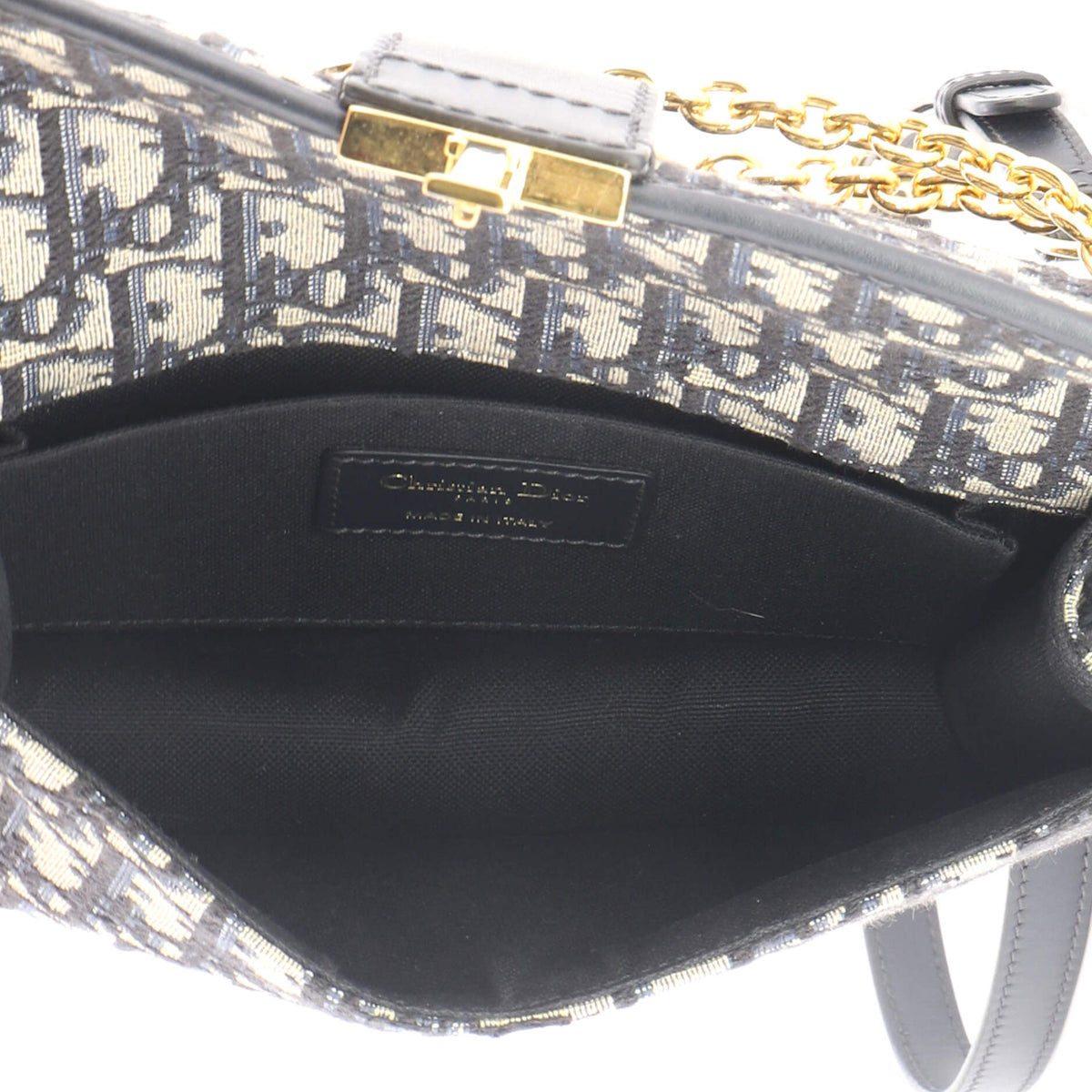 30 Montaigne Chain Flap Bag Oblique Canvas East West