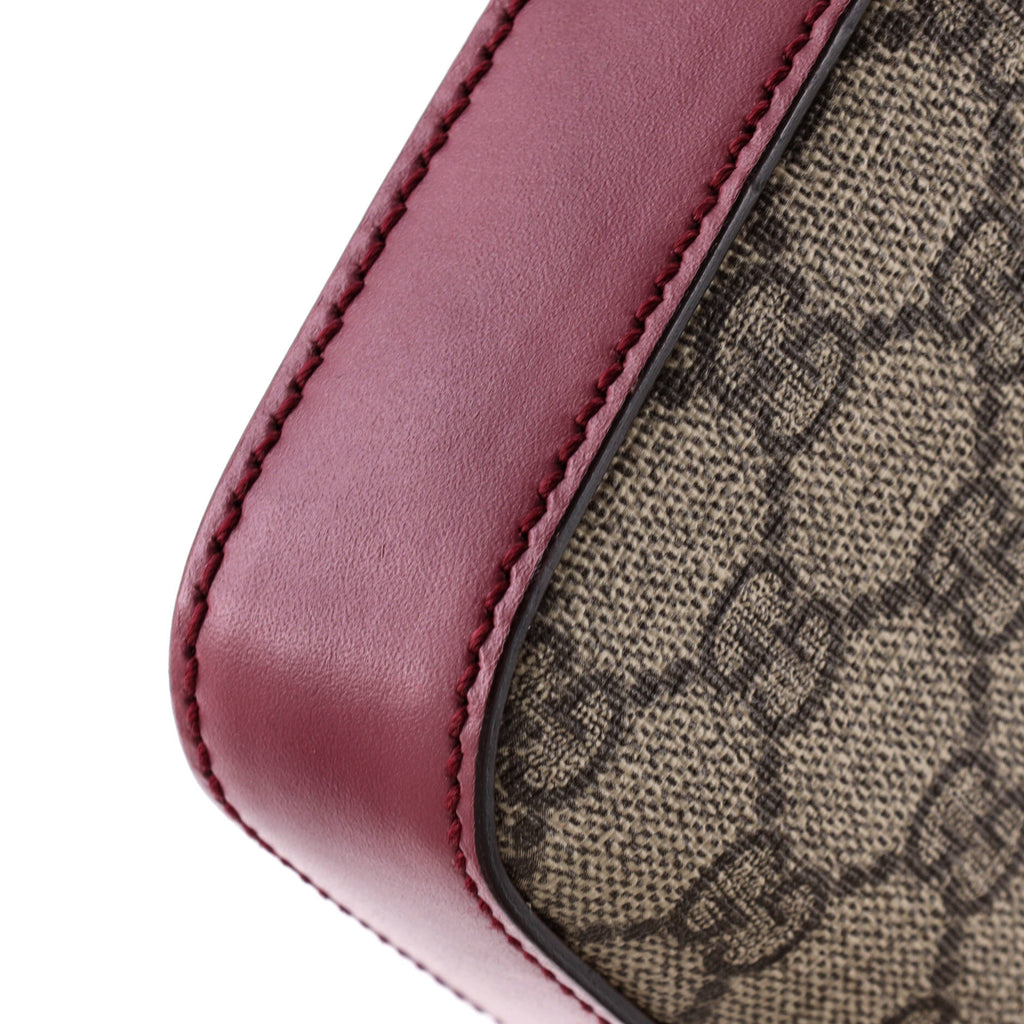 Flap Messenger Bag GG Coated Canvas with Leather Medium