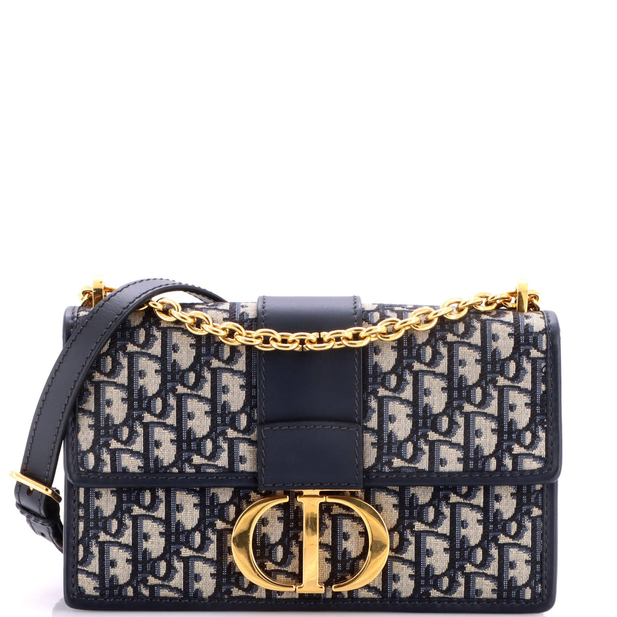 30 Montaigne Chain Flap Bag Oblique Canvas