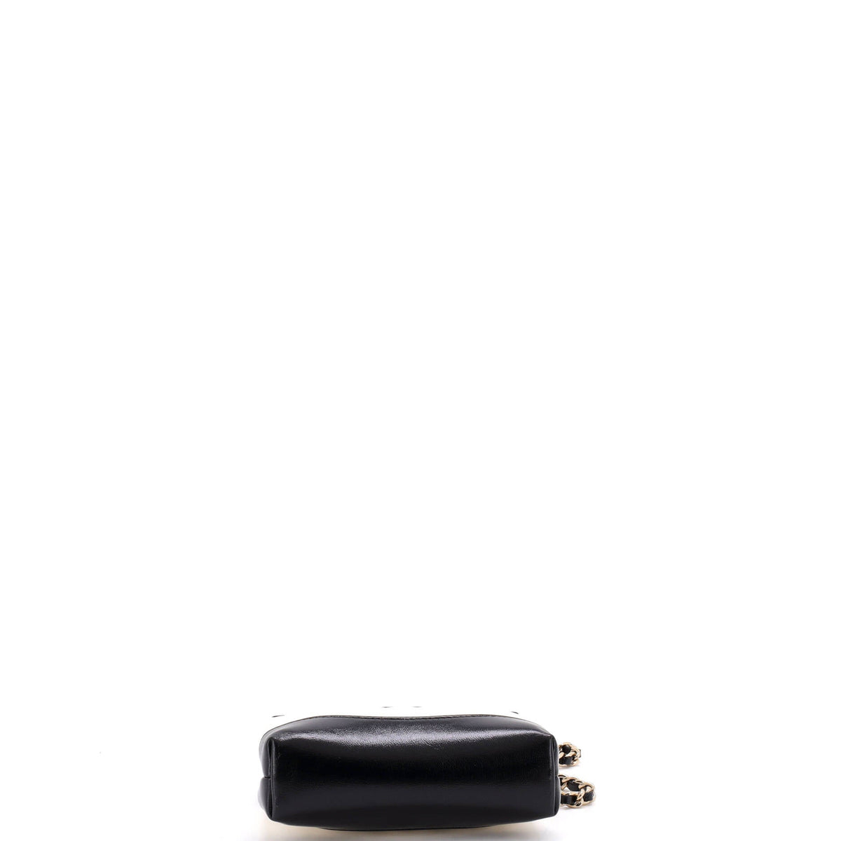 31 Shopping Bag Clutch with Chain Quilted Shiny Crumpled Calfskin Nano