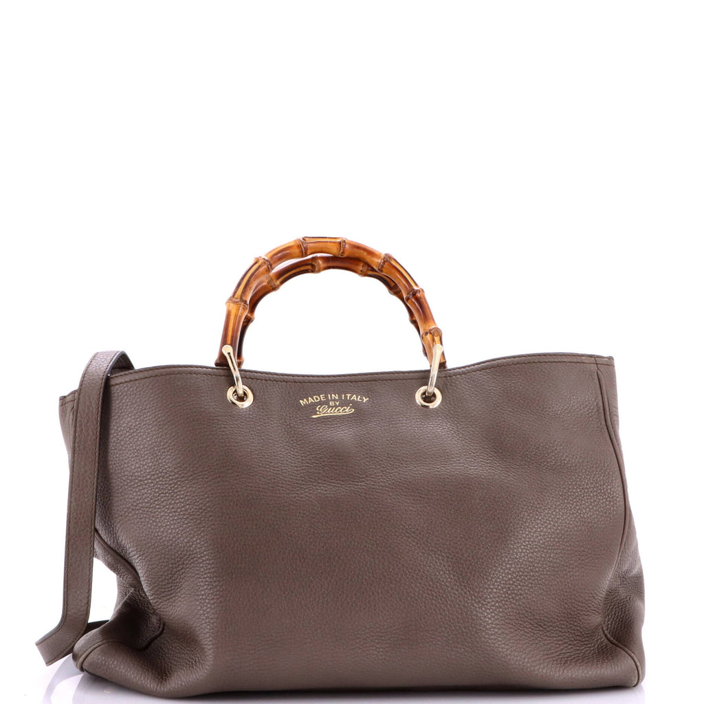 Bamboo Shopper Tote Leather Large