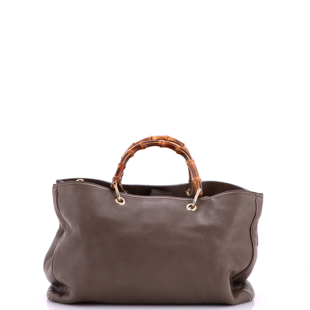 Bamboo Shopper Tote Leather Large