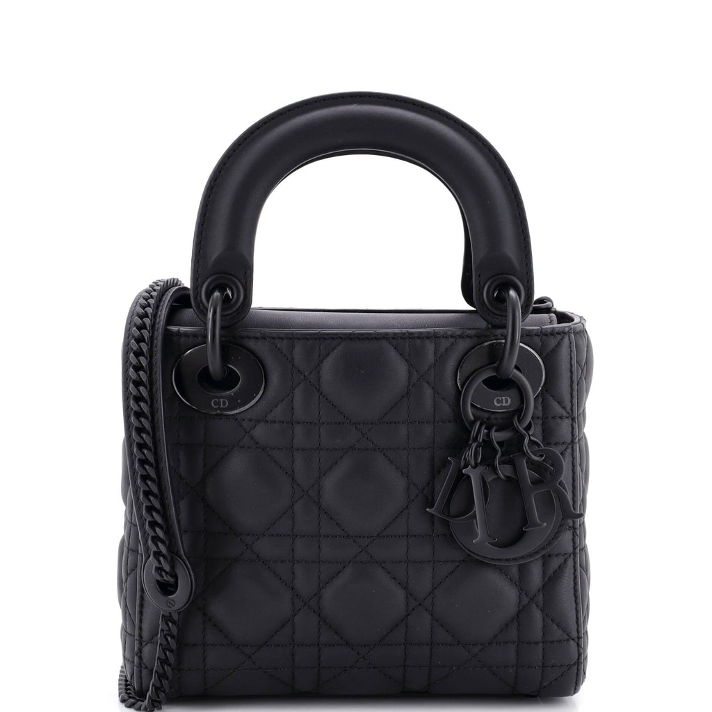 Ultra Matte Lady Dior Chain Bag Cannage Quilt Calfskin Mini