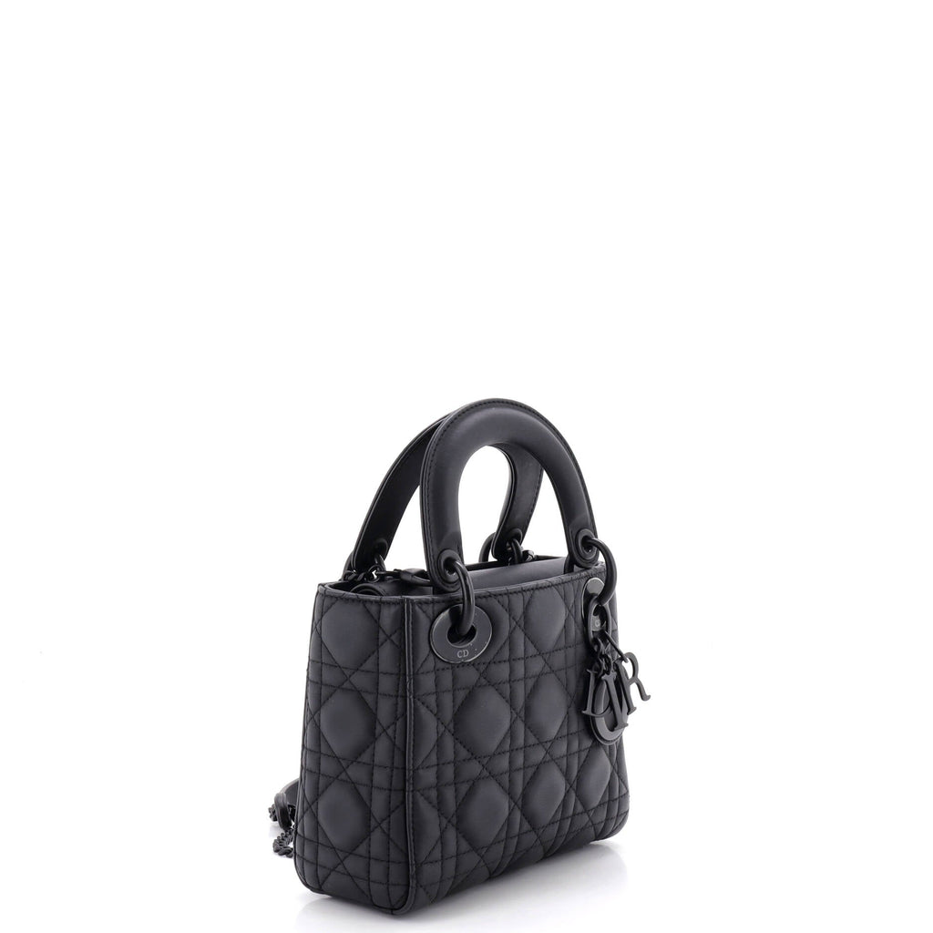 Ultra Matte Lady Dior Chain Bag Cannage Quilt Calfskin Mini