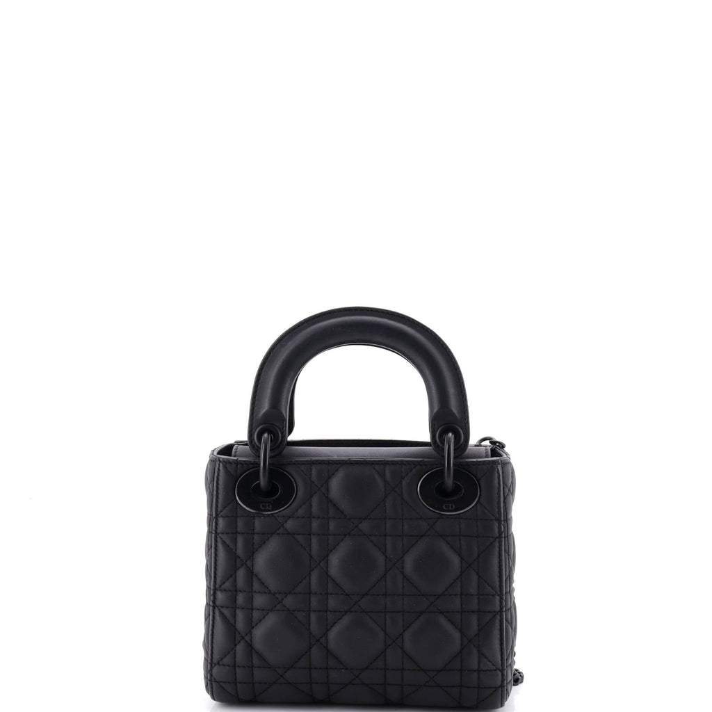 Ultra Matte Lady Dior Chain Bag Cannage Quilt Calfskin Mini