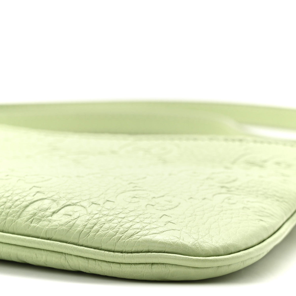 GG Grainy Calfskin Emblem Super Mini Shoulder Bag Sage Leaf