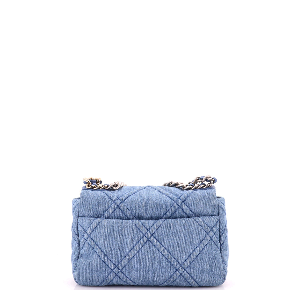 19 Flap Bag Quilted Denim Medium
