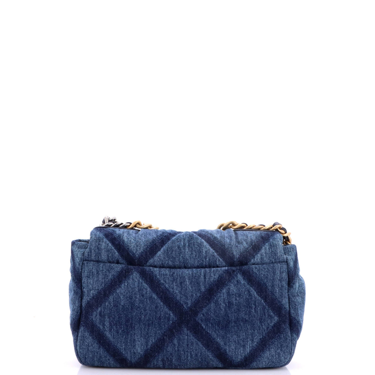19 Flap Bag Quilted Denim Medium