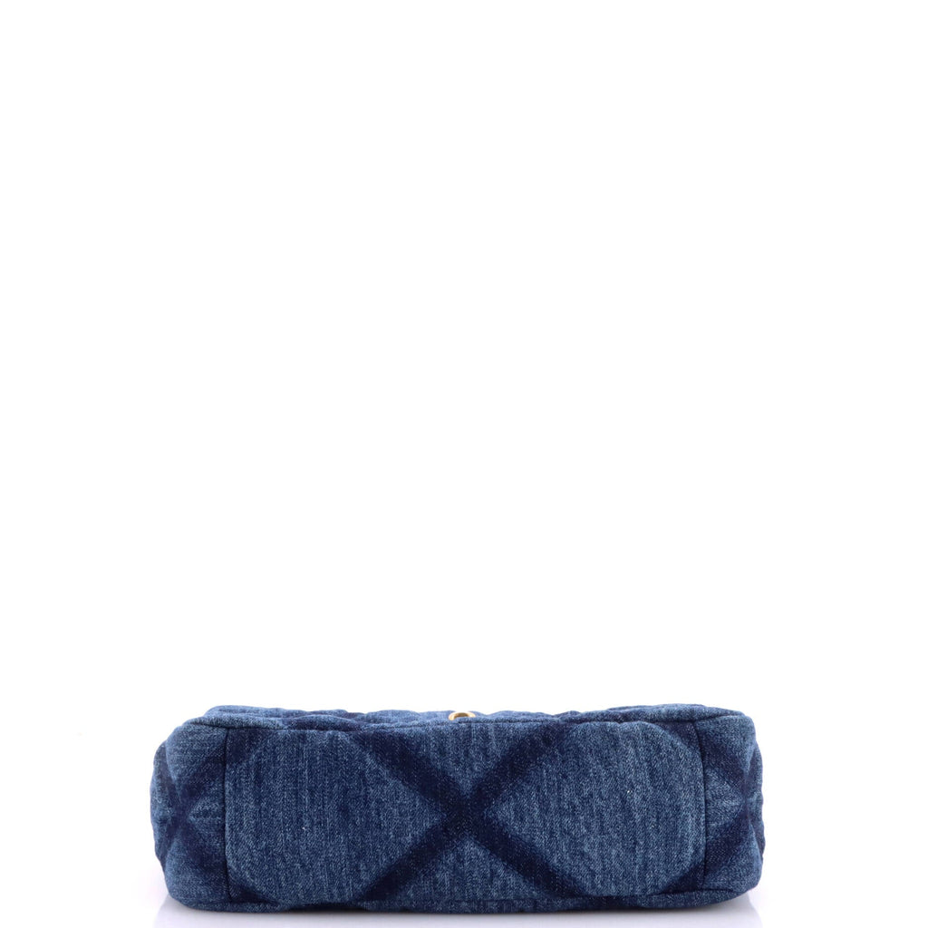 19 Flap Bag Quilted Denim Medium