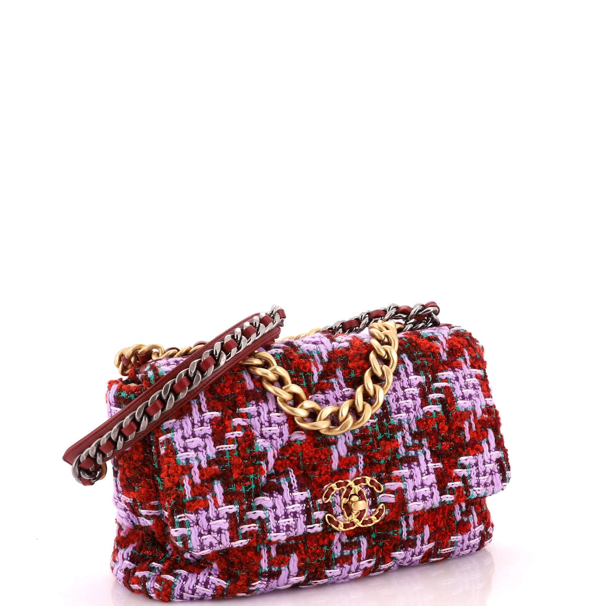 19 Flap Bag Quilted Tweed Large