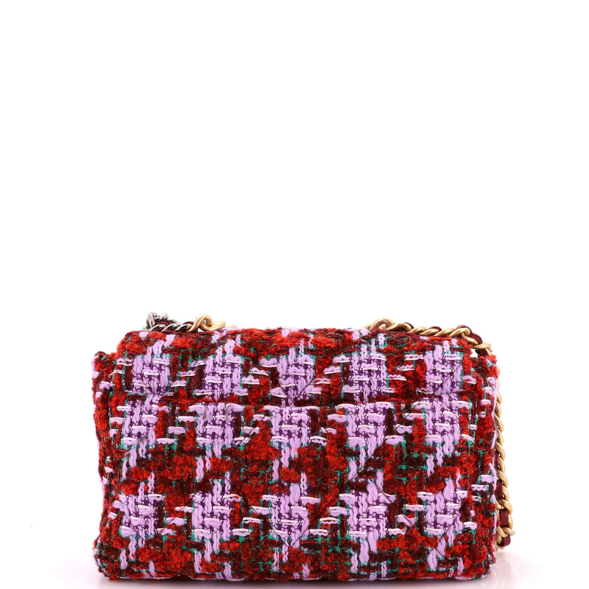 19 Flap Bag Quilted Tweed Large