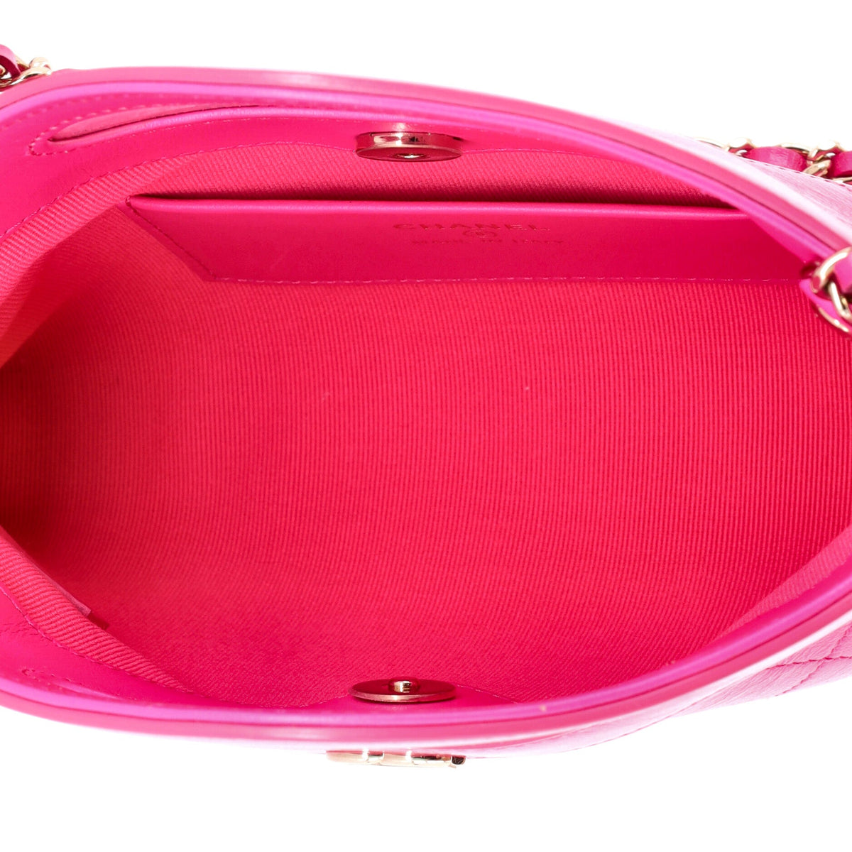 31 Shopping Bag Clutch with Chain Quilted Shiny Crumpled Calfskin Small