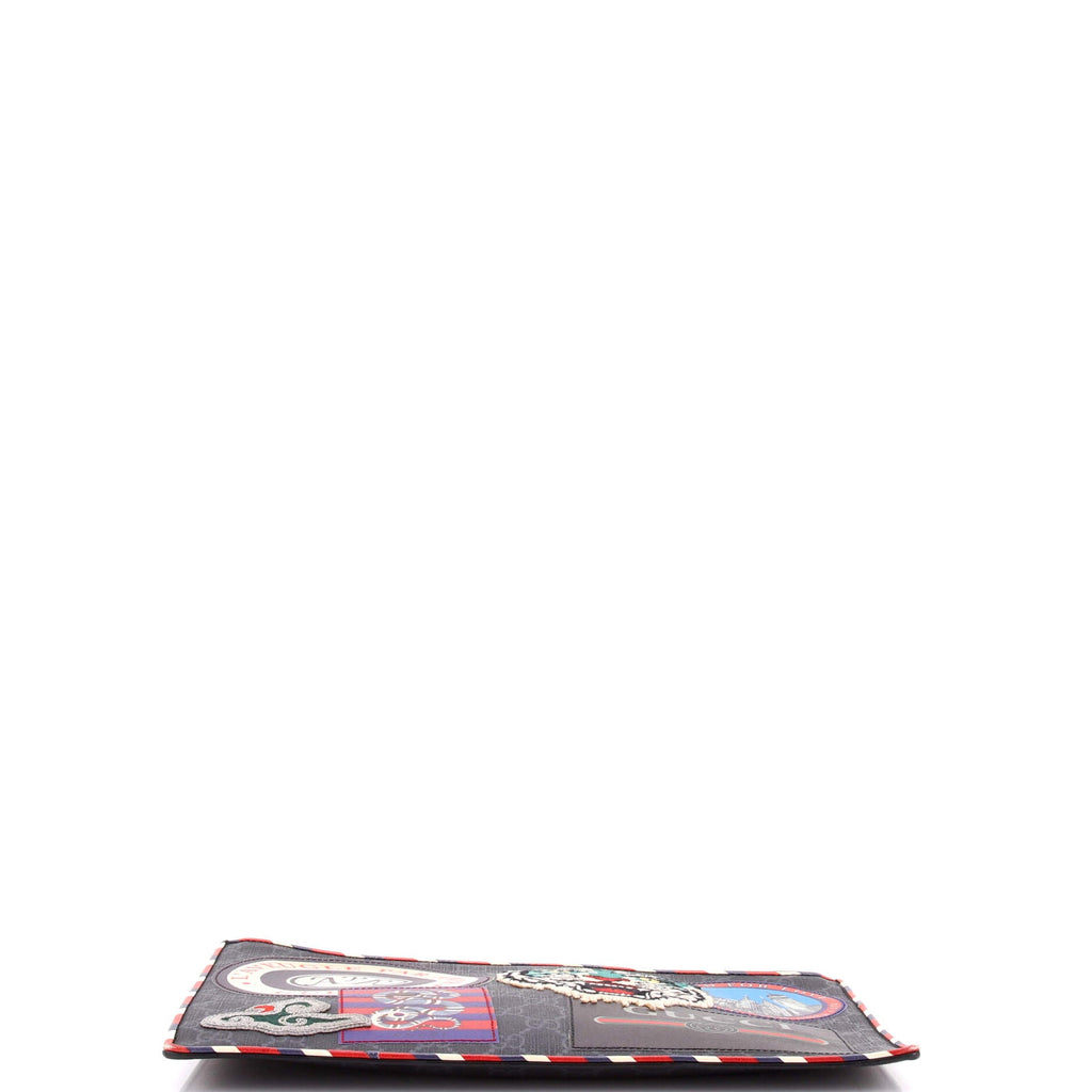 Night Courrier Pouch GG Coated Canvas with Applique