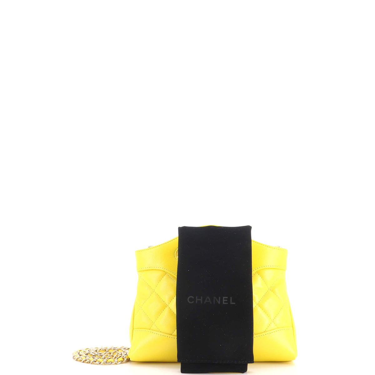 31 Shopping Bag Clutch with Chain Quilted Lambskin Small