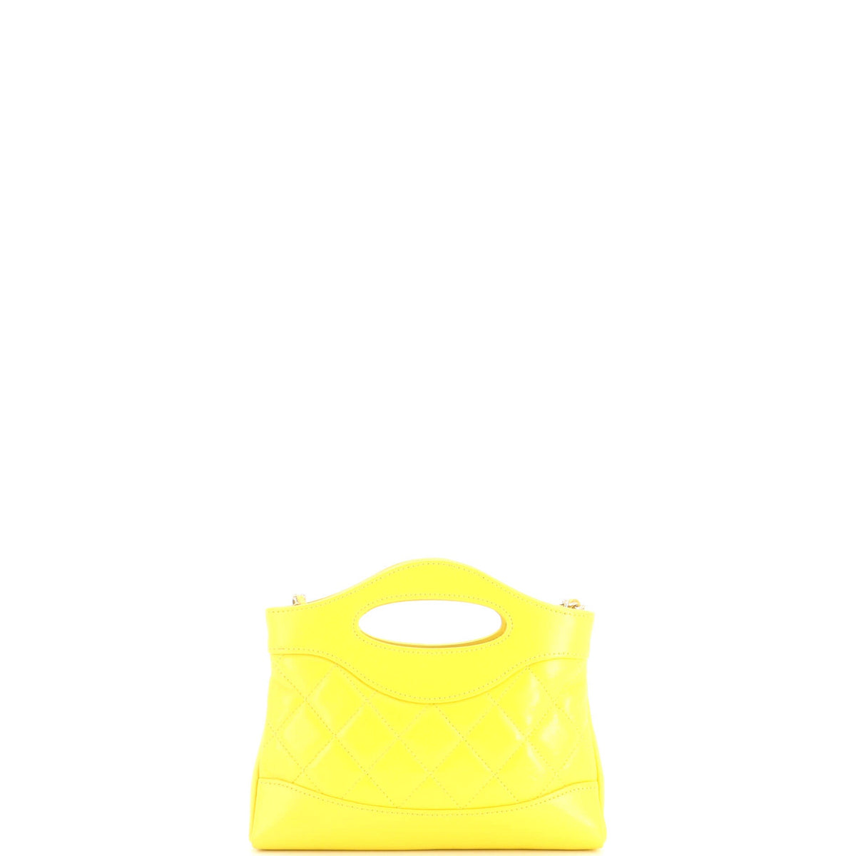 31 Shopping Bag Clutch with Chain Quilted Lambskin Small