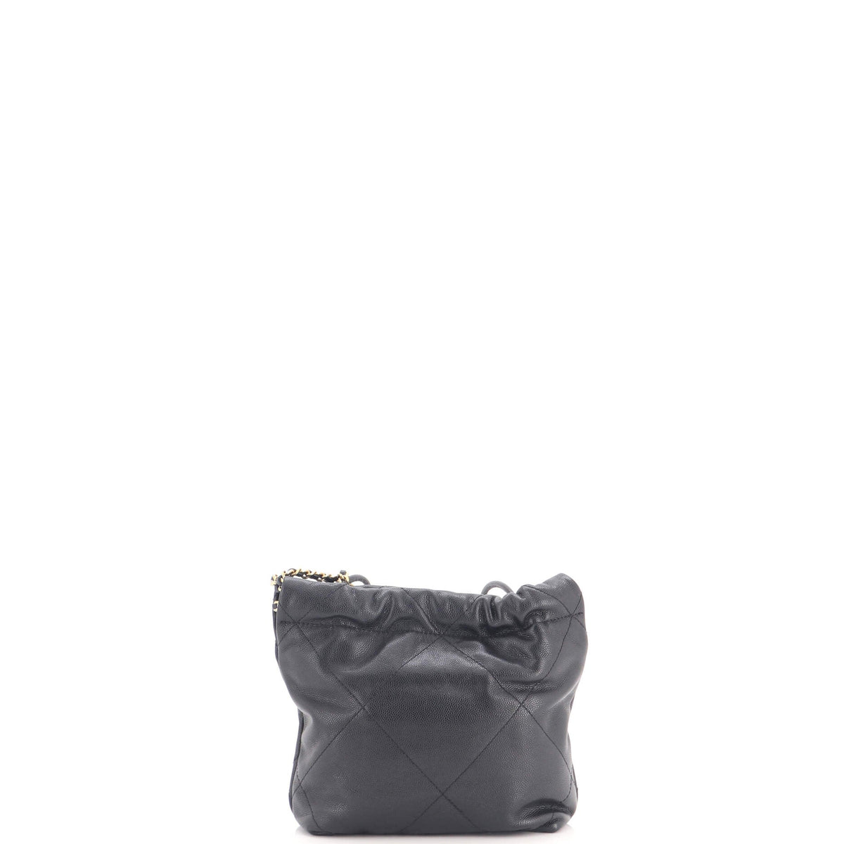 22 Chain Hobo Quilted Caviar Mini