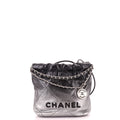22 Chain Hobo Quilted Metallic Degrade Calfskin Mini