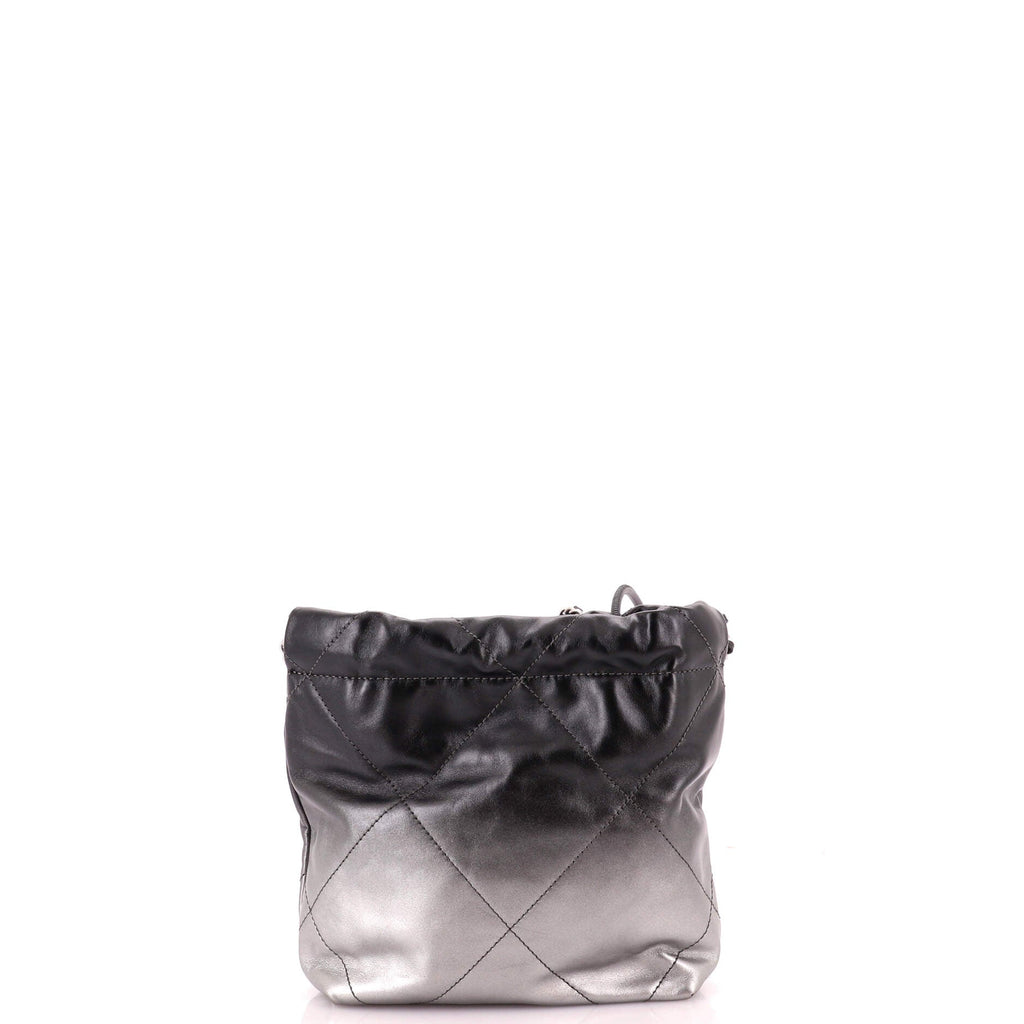 22 Chain Hobo Quilted Metallic Degrade Calfskin Mini