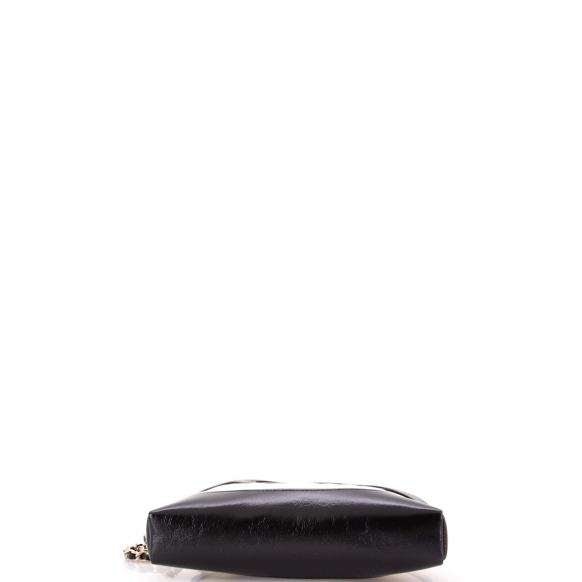 31 Shopping Bag Clutch with Chain Quilted Shiny Crumpled Calfskin Small
