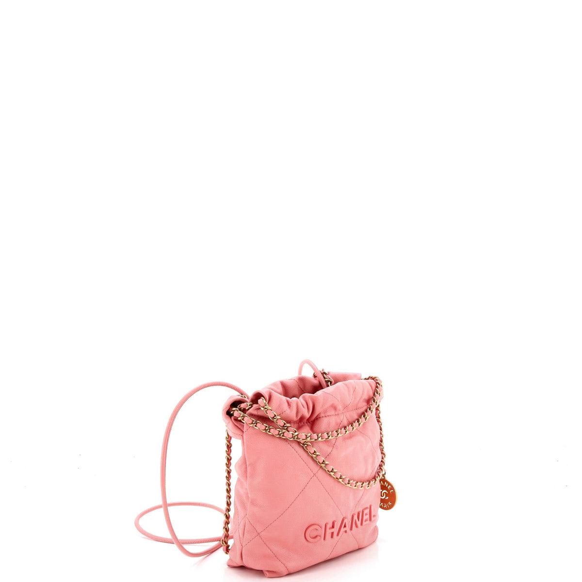 22 Chain Hobo Quilted Caviar Mini