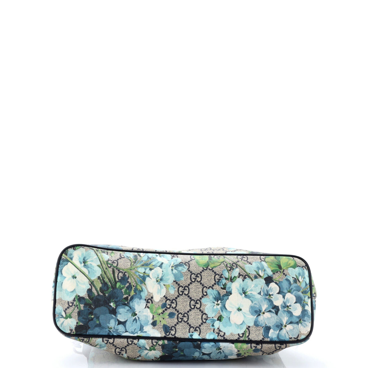 Convertible Zip Tote Blooms Print GG Coated Canvas Medium