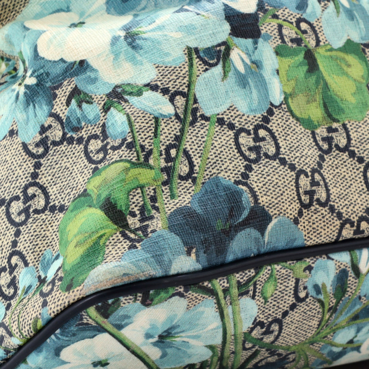 Convertible Zip Tote Blooms Print GG Coated Canvas Medium