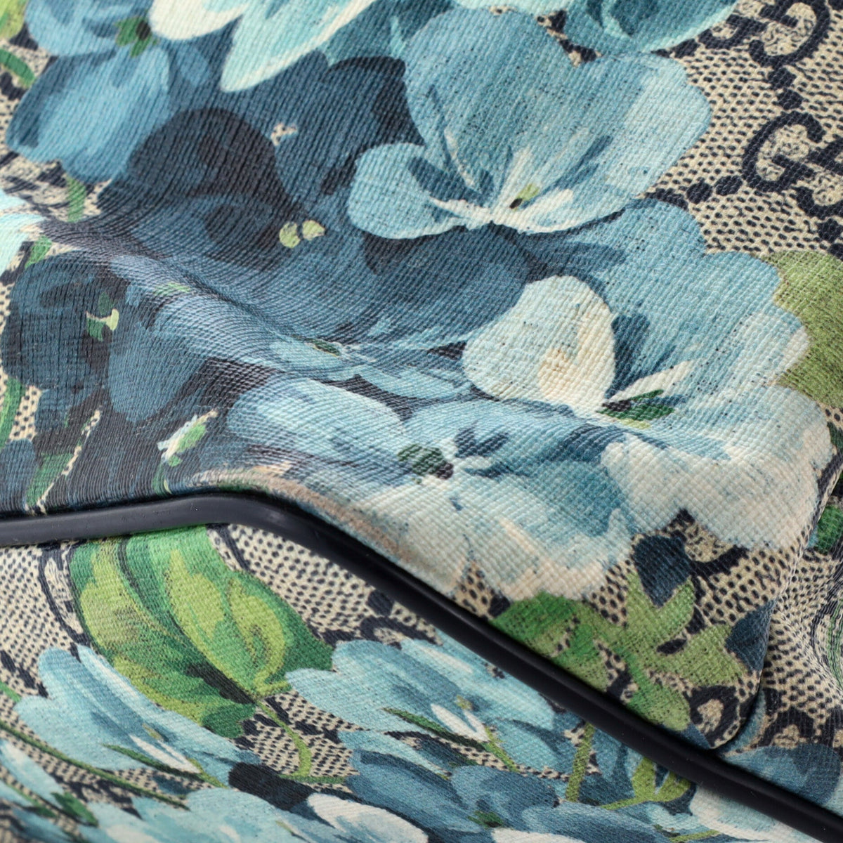 Convertible Zip Tote Blooms Print GG Coated Canvas Medium