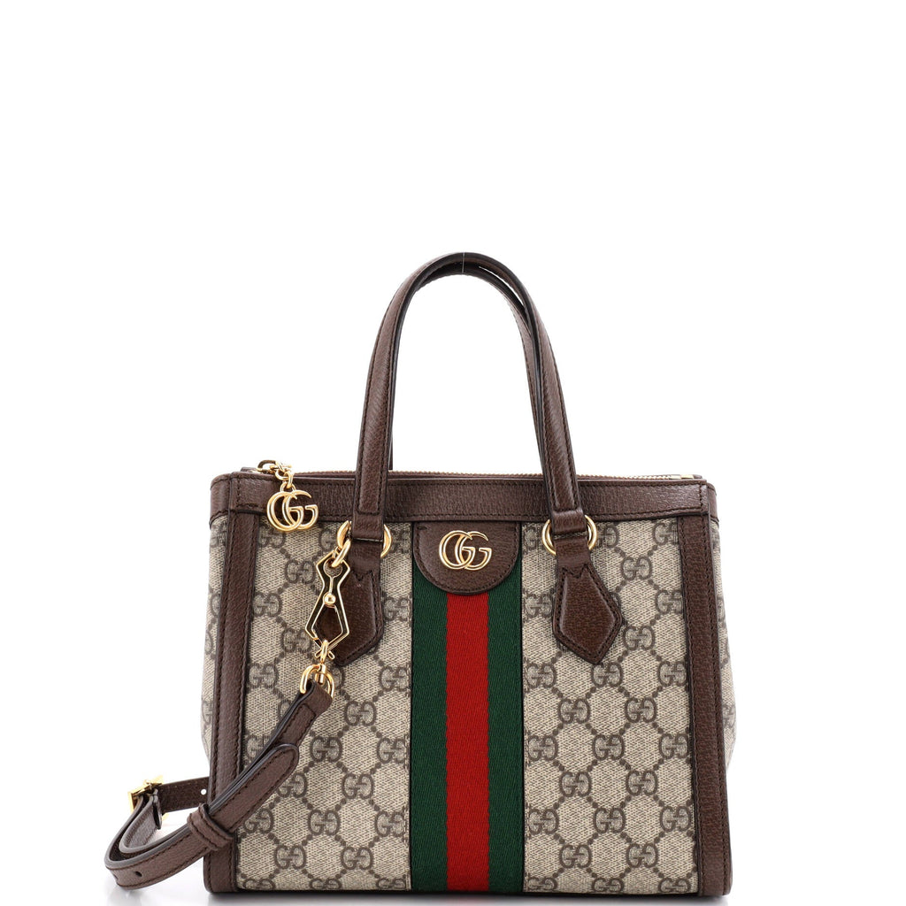Ophidia Top Handle Tote GG Coated Canvas Small