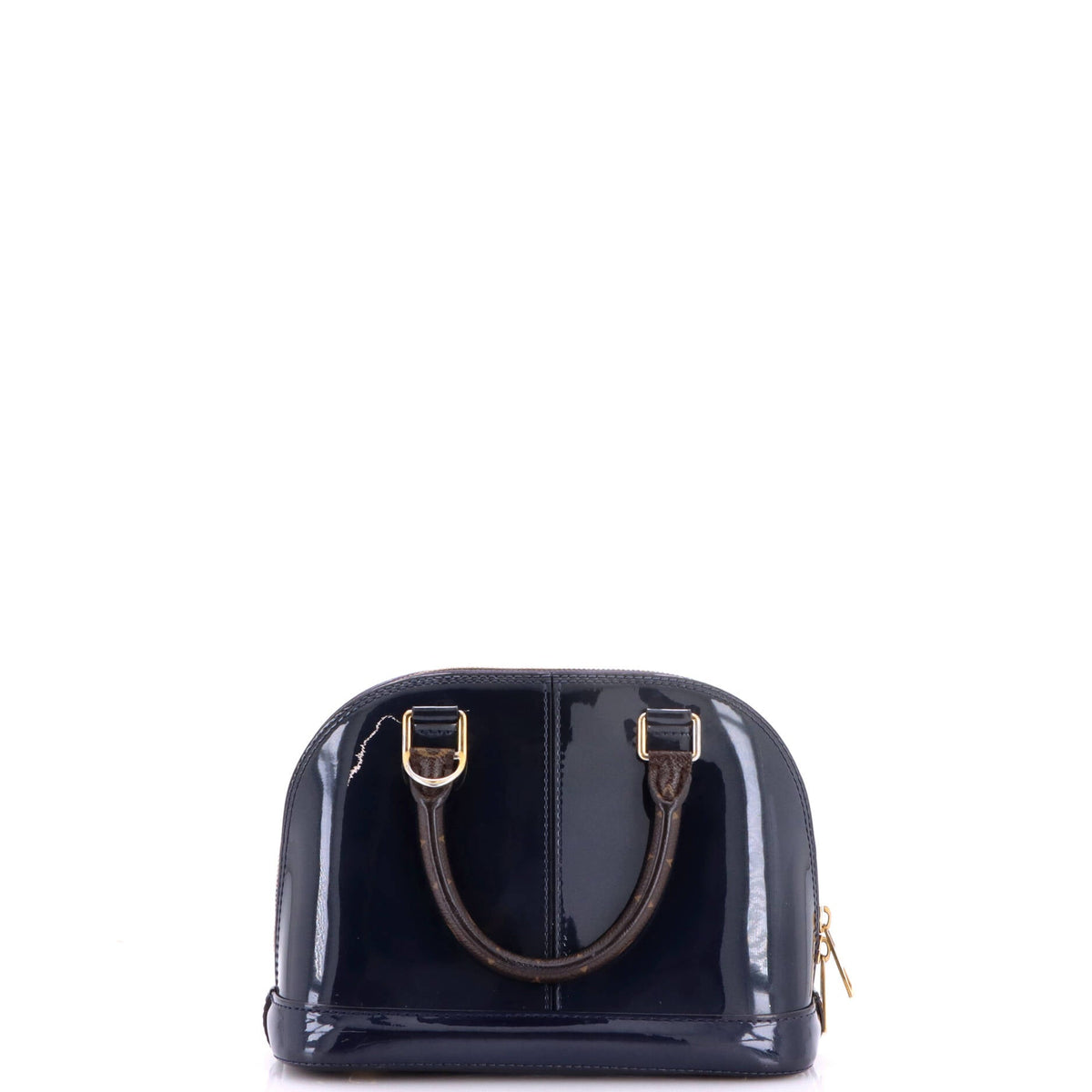 Alma Handbag Vernis with Monogram Canvas BB