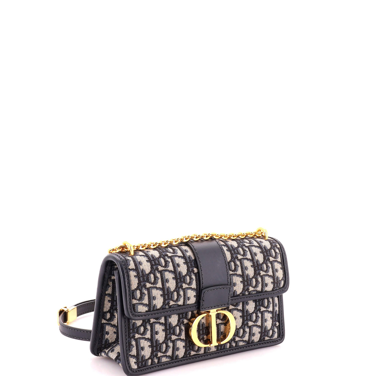 30 Montaigne Chain Flap Bag Oblique Canvas East West