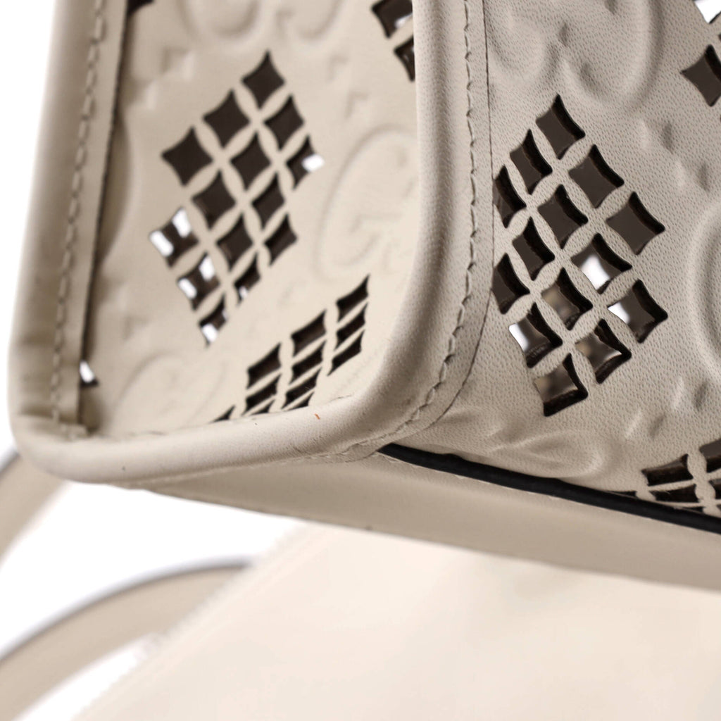 Convertible Tote GG Debossed Laser Cut Leather Small