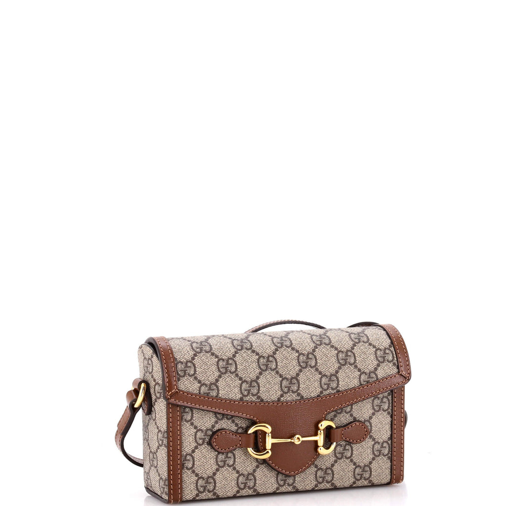Horsebit 1955 Flap Crossbody Bag GG Coated Canvas Mini