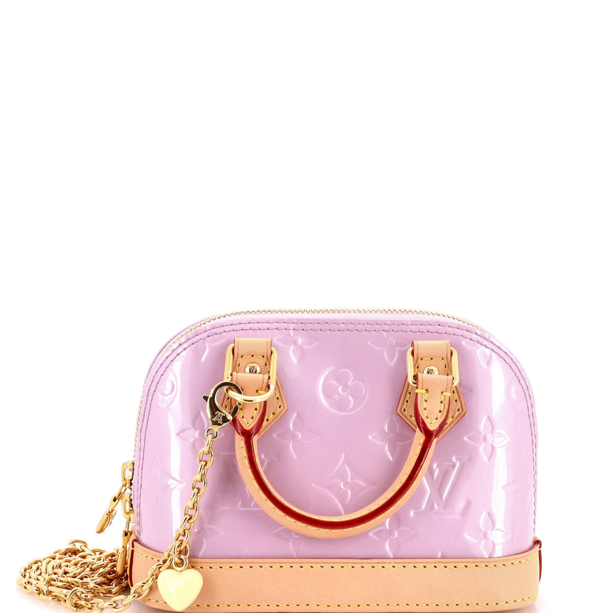 Alma Charm Chain Handbag Monogram Vernis Nano
