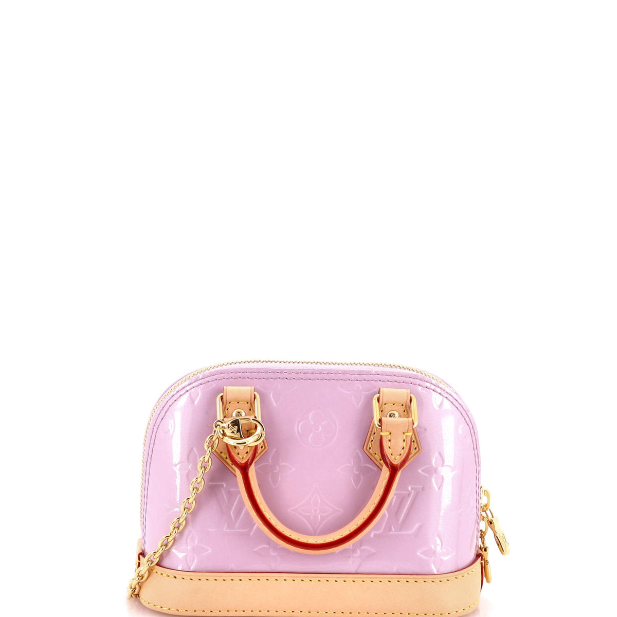 Alma Charm Chain Handbag Monogram Vernis Nano