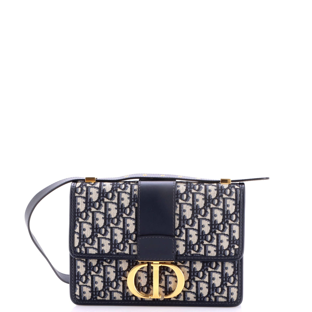 30 Montaigne Flap Bag Oblique Canvas