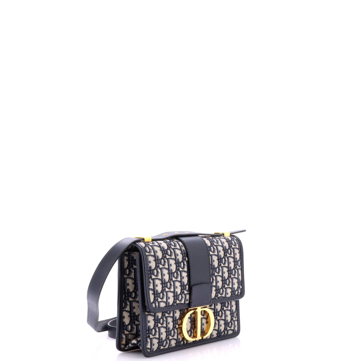 30 Montaigne Flap Bag Oblique Canvas