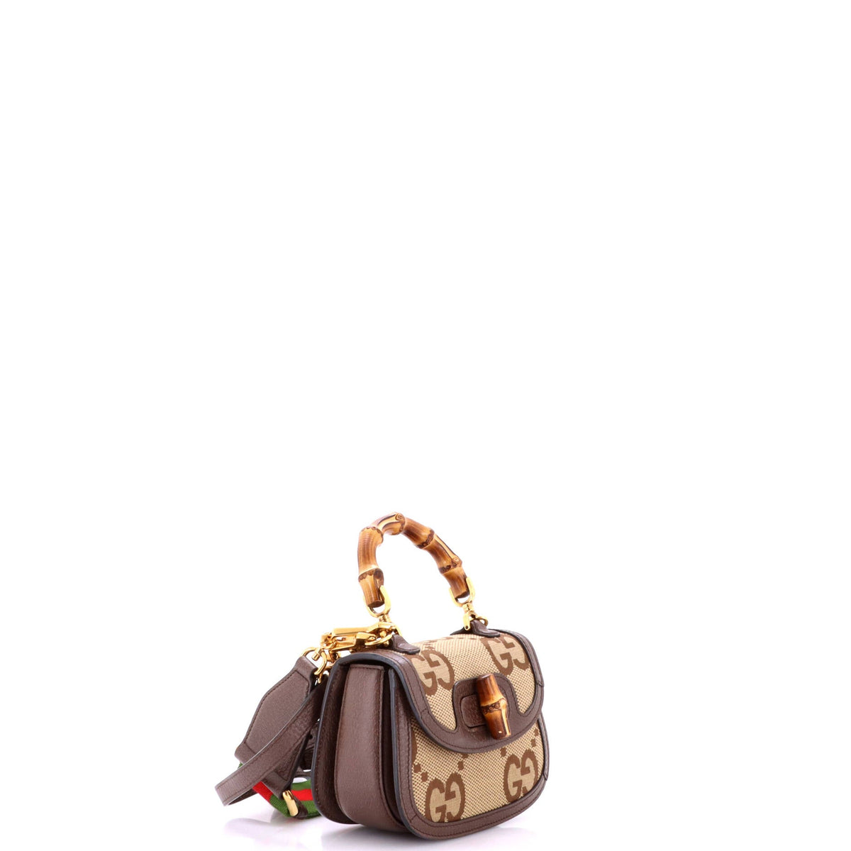 Bamboo 1947 Top Handle Bag Jumbo GG Canvas Mini