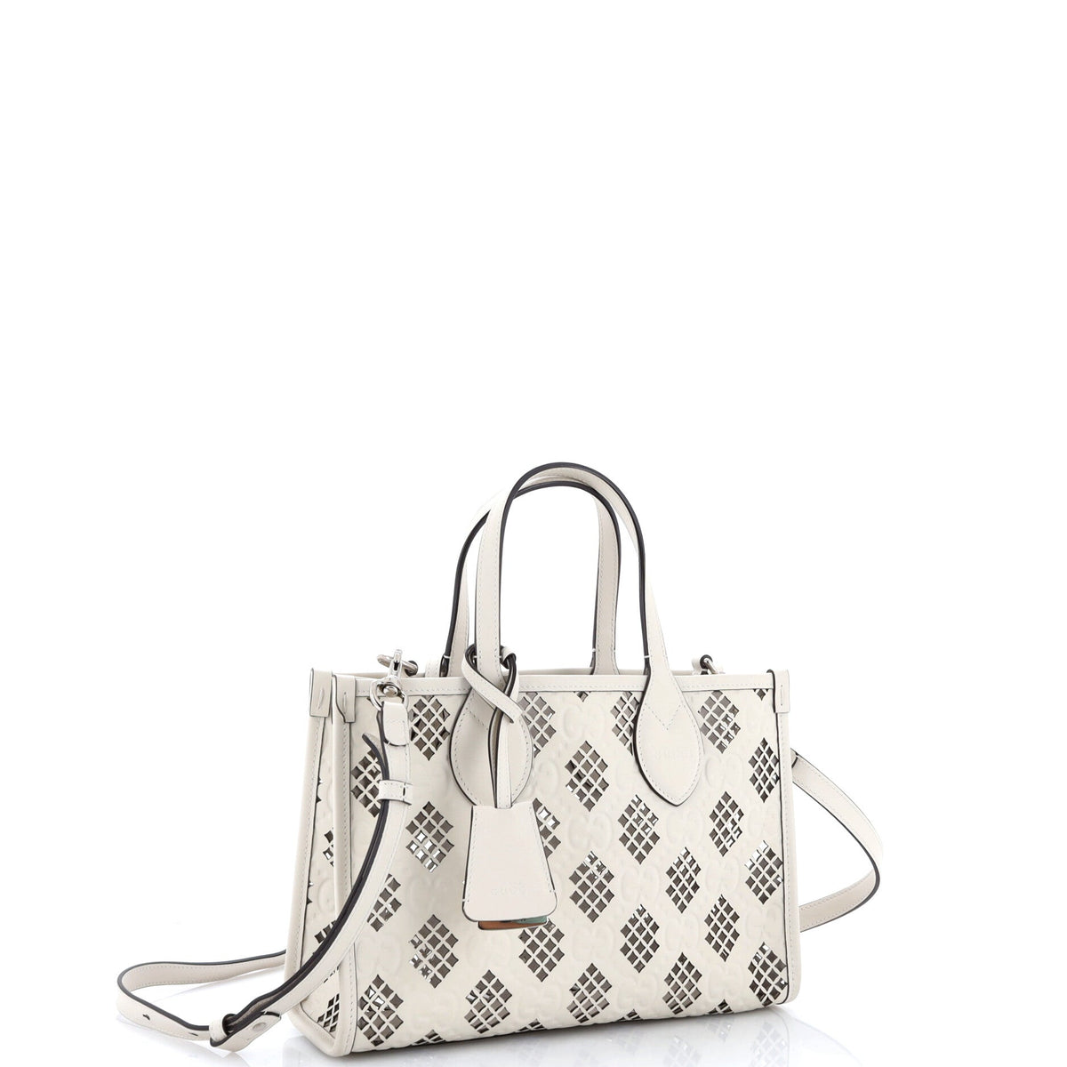 Convertible Tote GG Debossed Laser Cut Leather Small