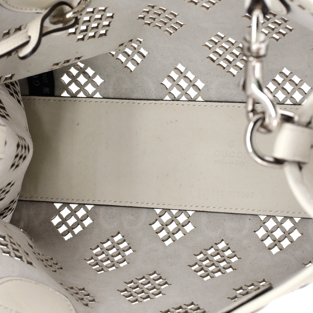 Convertible Tote GG Debossed Laser Cut Leather Small