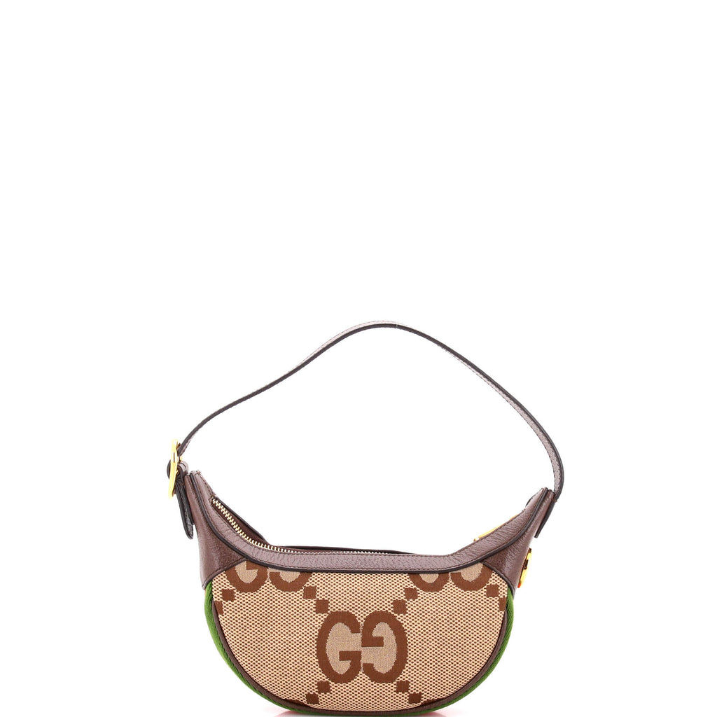Ophidia Half Moon Bag Jumbo GG Canvas Mini
