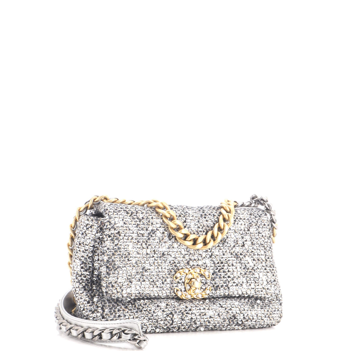 19 Flap Bag Quilted Sequins Medium