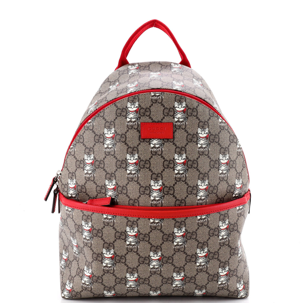 Children's Zip Backpack Printed GG Coated Canvas Small